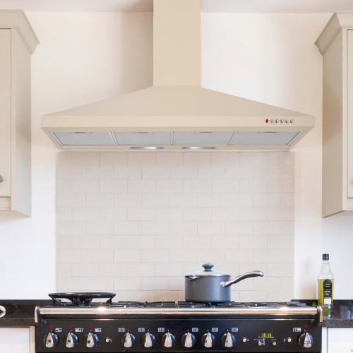 100cm Kitchen Wall Cooker Hood Cream